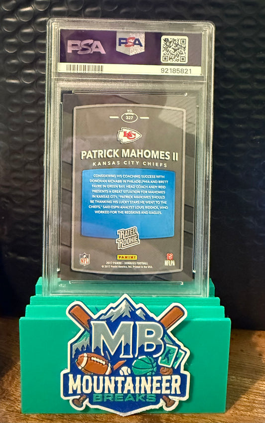 2017 PANINI DONRUSS PATRICK MAHOMES II PSA 9
